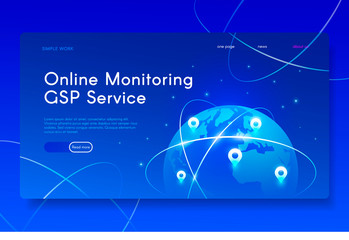 New Mobile GPS Services. Modern isometric web illustration