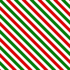 Red and green Christmas stripes geometric pattern