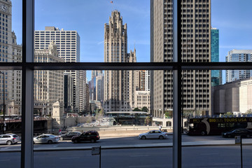 Fototapeta na wymiar Chicago Street View