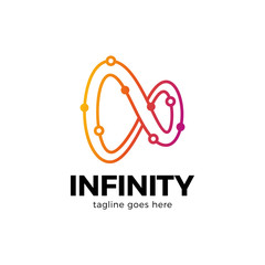 Simple Infinity Technology Network Abstract Logotype design