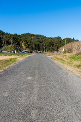 A peaceful landscape in the countryside of Japan / Isumi city, chiba prefecture, Japan