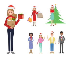 Merry christmas and Happy new year with companion in winter holiday. 