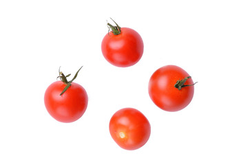 cherry tomatoes on white background