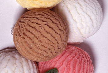 cream scoops with cream