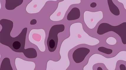 3D abstract background with paper cut shapes. Vector violet