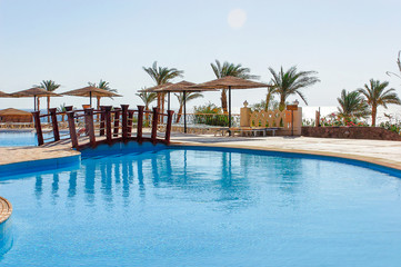 view of the pool and sea, Red Sea, Egypt