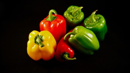 beautiful colorful peppers