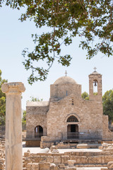 Ayia Kyriaki Chrysopolitissa church in Paphos Archaeological Park in Cyprus
