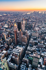 Estores personalizados con paisajes con tu foto Dusk in Lower Manhattan, New York, United States.
