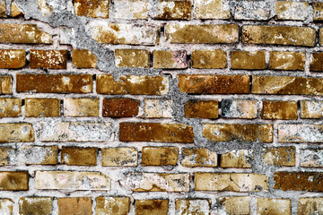 Texture, brick, wall, it can be used as a background . Brick texture with scratches and cracks