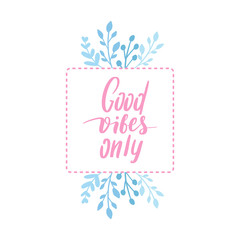 Merry Christmas and Happy New Year vector card. Frame, border with leaves and branches.