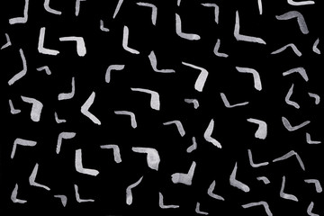 Black ink abstract background with waves and strokes on white paper background. Trendy look. Chaotic abstract organic design