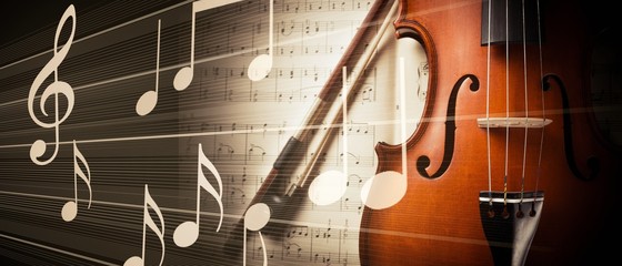 Photo Of Violin And Musical Notes