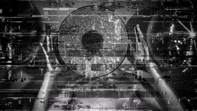 vinyl head diamond crystals silver woman party music record dj glitch