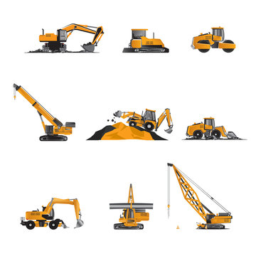 Heavy construction equipment.