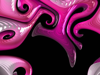 Beautiful abstract cover for art projects, cards, business, posters. 3D illustration, computer-generated fractal