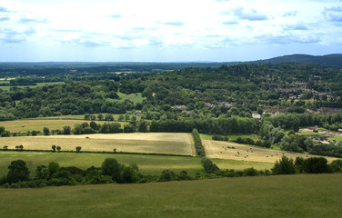 Fototapeta na wymiar View from Box Hill, Surrey, England