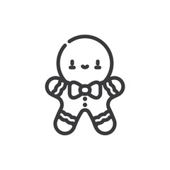 Gingerbread man vector icon