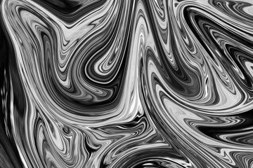 Abstract Gray Black and White Marble Ink Pattern Background. Liquify Abstract Pattern With Black, White, Grey Graphics Color Art Form.