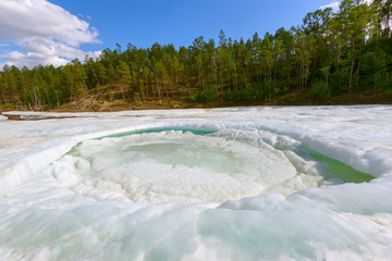 Buluus ice lake in Sakha Yakutia Republic in Russia