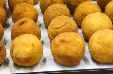 balls of rice are the typical specialty of southern Italy
