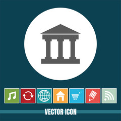 very Useful Vector Icon Of Bank with Bonus Icons Very Useful For Mobile App, Software & Web