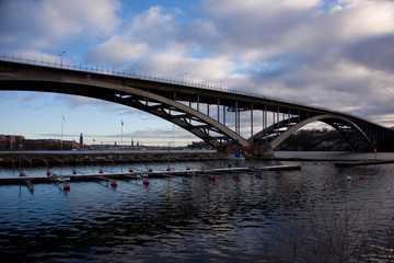 Fototapeta na wymiar Central bridge in Stockholm