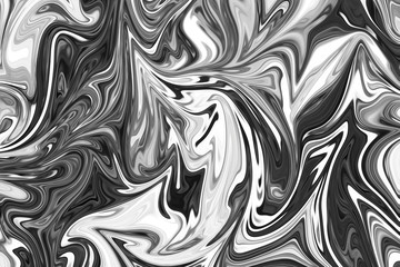 Abstract Gray Black and White Marble Ink Pattern Background