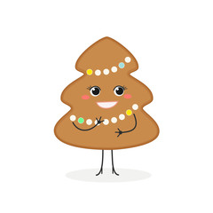 Cute gingerbread Christmas tree