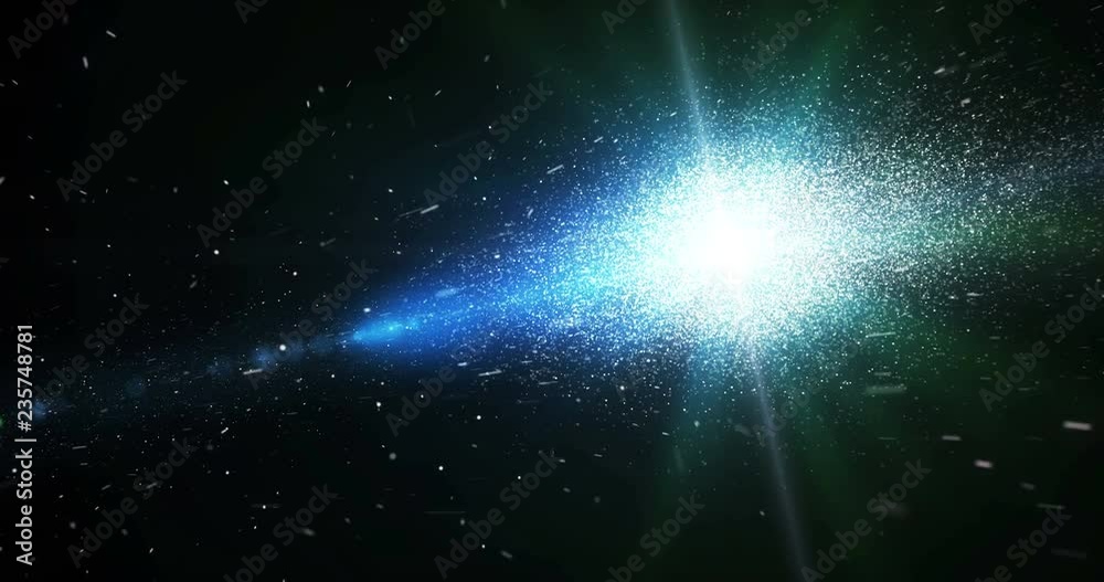 Wall mural flight towards the center of the galaxy. seamless and loopable animation of space exploration, cosmo
