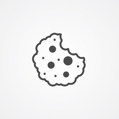 Cookie vector icon sign symbol