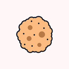 Cookie flat vector sign symbol