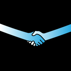 Icon of a handshake. Vector illustration EPS10