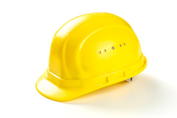 Yellow Hard Hat Safty Helmet isolated on white background