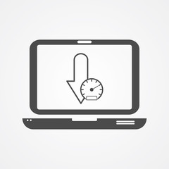Download speed vector icon sign symbol