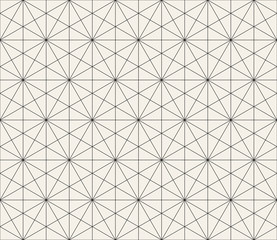 Vector seamless geometric pattern. Modern stylish abstract texture. Simple mono line abstract trellis.