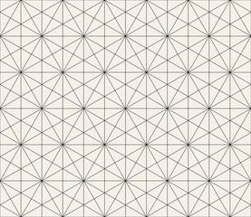 Fototapeta premium Vector seamless geometric pattern. Modern stylish abstract texture. Simple mono line abstract trellis.