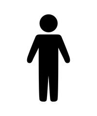 Fototapeta na wymiar human figure silhouette avatar