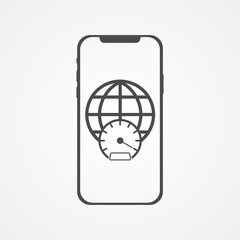 High speed internet vector icon sign symbol