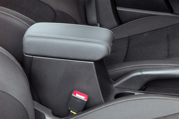 armrest in the luxury passenger car, front seats