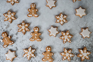 Fototapeta na wymiar Ginger Christmas cookies