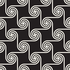 Obraz premium Vector seamless pattern. Modern stylish abstract texture. Repeating geometric spiral tiles