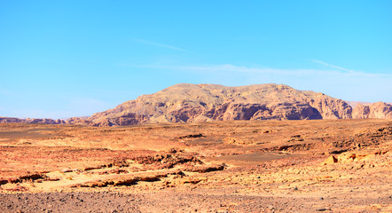 View of Sinai desert in Egypt
