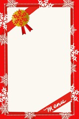 Winter scene snowflake, ice skates,  Menu Space for copy, sales flyer, invitation, announcement, background 