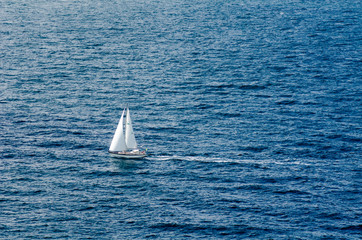 sailing yacht in sea