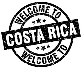 welcome to Costa Rica black stamp