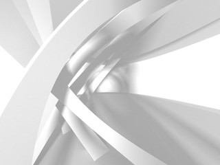 Futuristic White Architecture Design Background