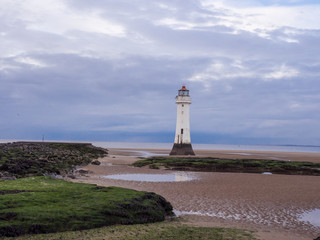 Fototapeta na wymiar Perch Rock Lighthouse, New Brighton, Wirral, UK