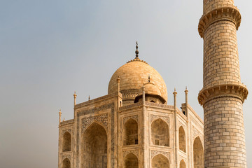 Fototapeta premium Close up beautiful building of Taj Mahal. Agra, India