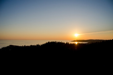 sunset in the mountains